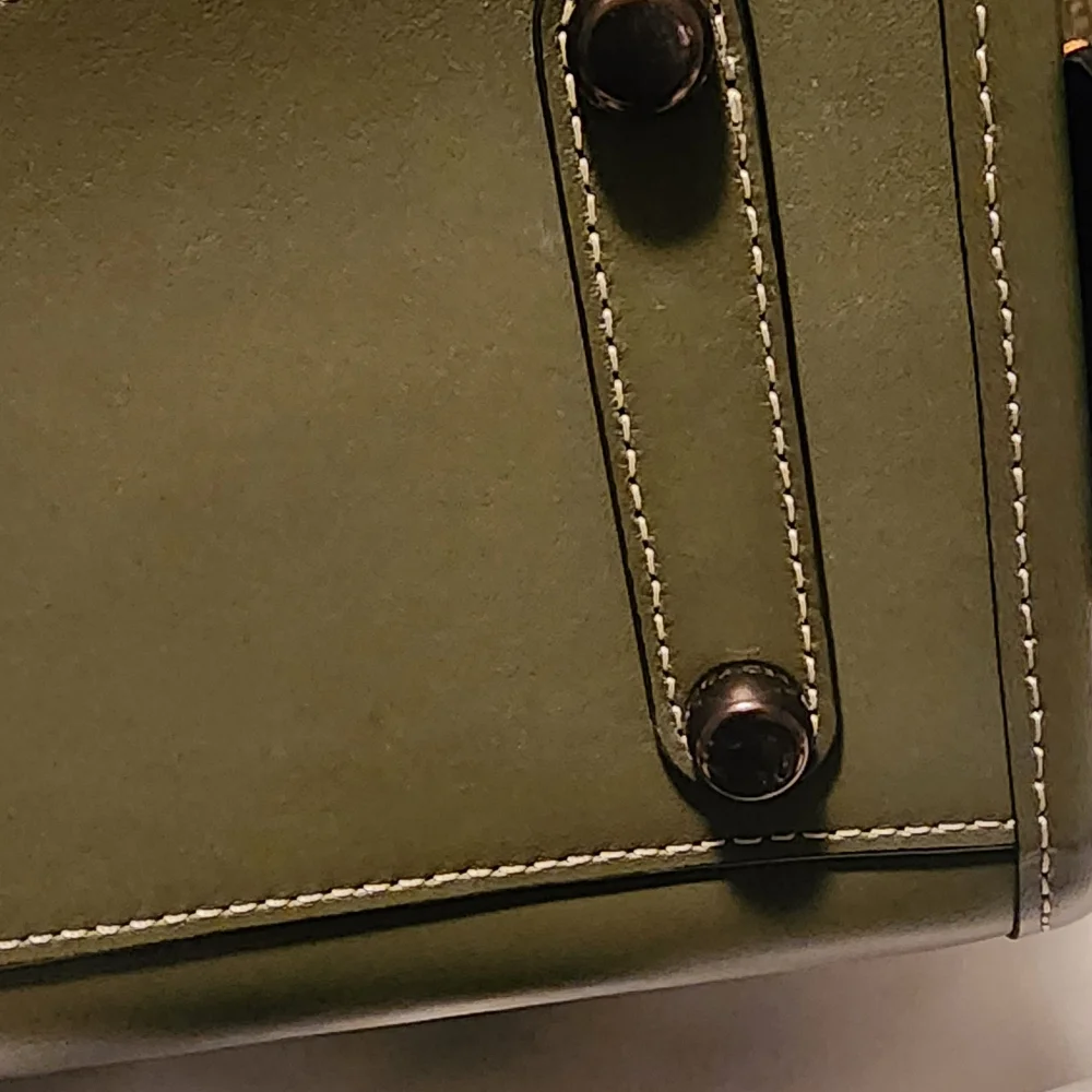 Coach Rogue Size 25. Olive Green Shoulder Bag with Animal Print Accents - Picture 11 of 17